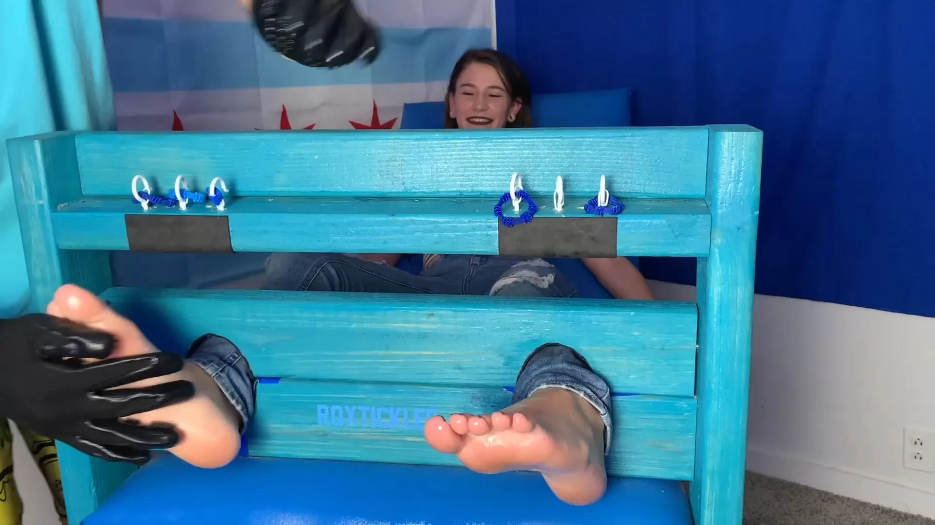 TheDevilsFootstool – Ambitious Beauty Model Sarah Tickled in Stocks.mp4_snapsho.webp